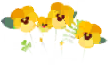Yellow pansy flowers icon.png