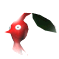 The icon for a Red Pikmin on the leaf stage.