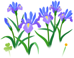 File:Blue iris flowers icon.png