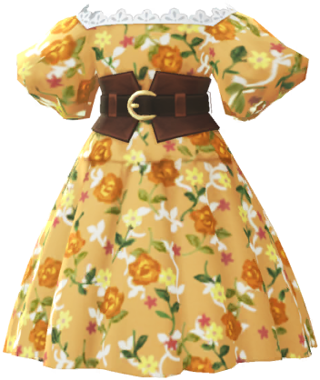 File:PB Mii part Floral Dress (Orange) icon.png