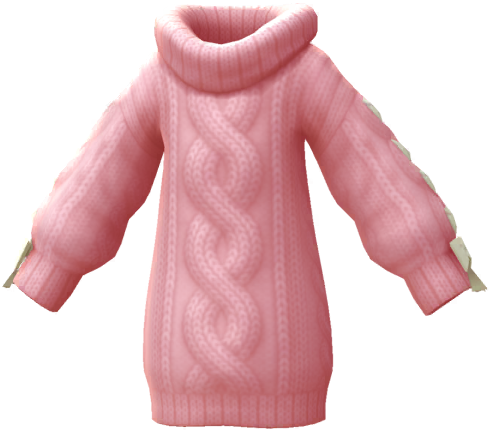 File:PB Mii part Cowl Turtleneck Knit Dress (Pink) icon.png