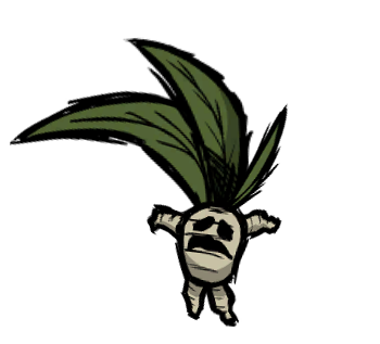 Sprite of the Mandrake mob as it appears in Don't Starve.