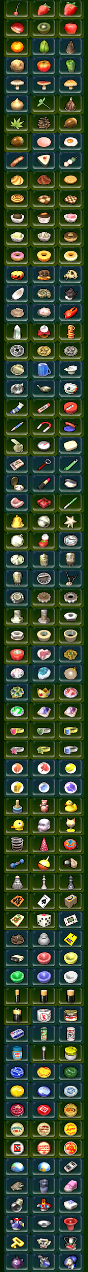 A complete list of items in the Treasure Hoard.