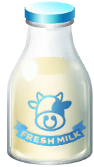 Milk Bottle event currency from Pikmin Bloom, used during the 2024 Cheese Event.