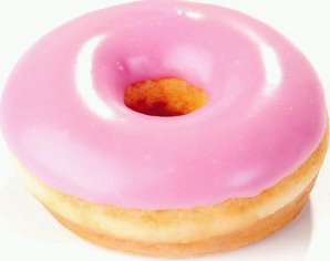 File:Donut with pink icing (real world).jpg