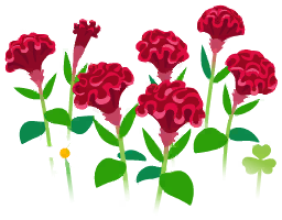 File:Red celosia flowers icon.png