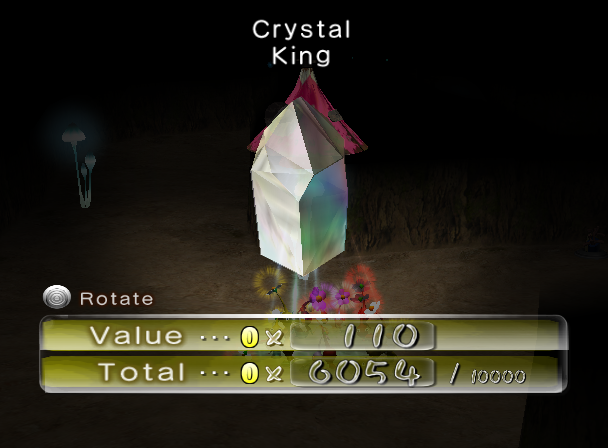 The Crystal King being analyzed.
