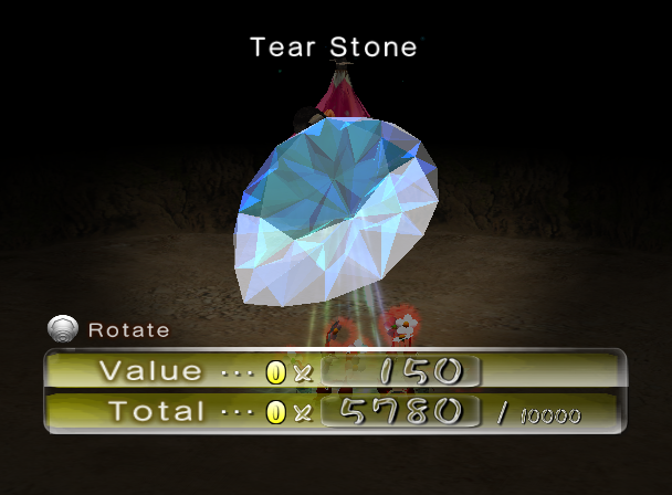 The Tear Stone being analyzed.