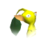 The icon for a Yellow Pikmin on the leaf stage.