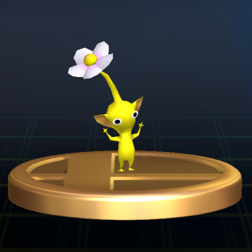 File:Yellow Pikmin trophy SSBB.png