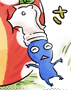File:P4 Comic Knightly Blue Pikmin.png