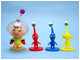 4: Olimar with bud Red Pikmin, Blue Pikmin, and Yellow Pikmin.