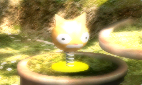 Screenshot of the Wiggle Noggin in Pikmin 2's Treasure Hoard.