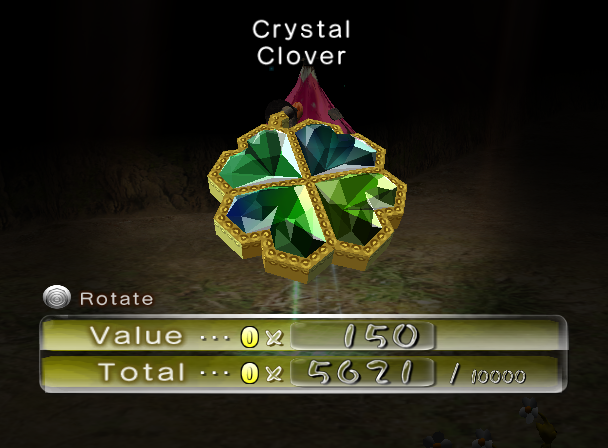 The Crystal Clover being analyzed.