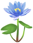 Blue water lily big flower in Pikmin Bloom