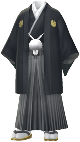 File:PB Mii part Montsuki Hakama Set (Black) icon.png
