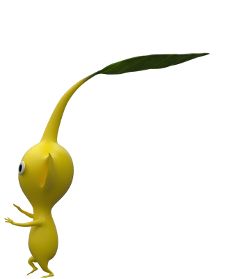 An animation of a Yellow Pikmin from the Play Nintendo website.