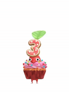 File:PB Red Pikmin 3rd Anniversary Cupcake.gif
