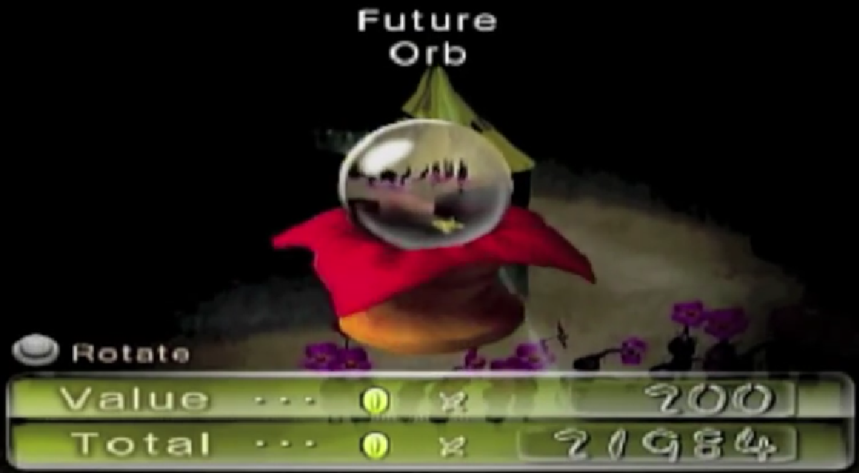 The Future Orb being analyzed.