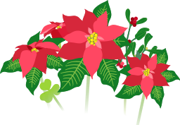 File:Red poinsettia flowers icon.png