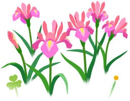 File:Red iris flowers icon.png