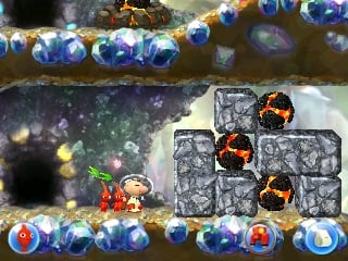 A wall with several bomb rocks in Echo Cavern.
