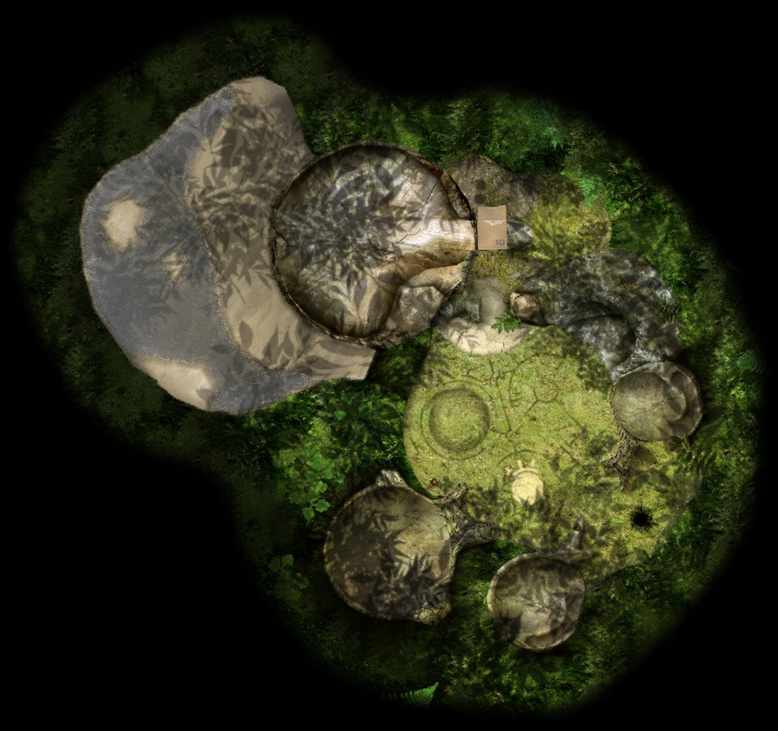 High definition map of The Impact Site. This was made by taking screenshots using Dolphin's free camera mode, stitching them together with Hugin, and readjusting any details with GIMP.