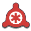 Logo of the Rescue Corps, in its red version.