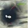 A Pikmin under the effect of an ink cloud. Notice its bigger eyes.
