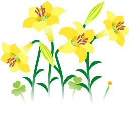 File:Yellow lily flowers icon.png