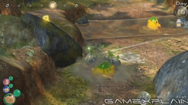 File:Yellow Wollywogs attack Rock Pikmin P3.png