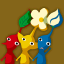 Icon for a set of Pikmin badges in Nintendo Badge Arcade