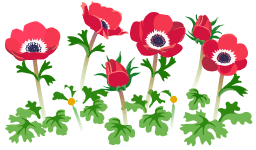 File:Red windflower flowers icon.png