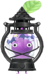 A Purple Special Decor Pikmin with Halloween Light decor from Pikmin Bloom.