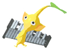 Lifelog artwork of a Yellow Special Decor Pikmin with Tiny Instrument: Orchestra decor from Pikmin Bloom.