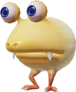 A render of an Albino Dwarf Bulborb from Pikmin 4.