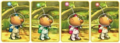 Alph and his colors schemes in Super Smash Bros. for Nintendo 3DS and Wii U.