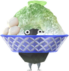 A Rock Special Decor Pikmin with Shaved Ice decor from Pikmin Bloom.