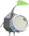 A Rock Special Decor Pikmin with Tiny Instrument: Brass Band decor from Pikmin Bloom.