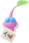 A special Winged Decor Pikmin with a Mahjong Tile costume from Pikmin Bloom.