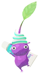 Lifelog artwork of a Purple Pharmacy Decor Pikmin with Toothbrush decor from Pikmin Bloom.