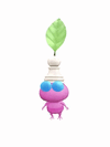 An animation of a Winged Pikmin with a White Chess Piece from Pikmin Bloom