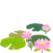 Texture for Red water lily flowers on the map in Pikmin Bloom.