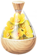 Yellow plum blossom petals in Pikmin Bloom.