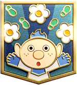 The Alph badge from Pikmin Bloom.