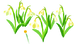 Yellow snowdrop flowers from Pikmin Bloom.