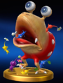 Trophy for a Bolbert in Super Smash Bros. for Wii U. The creature can be seen contemplating life while casually eating Pikmin.