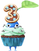 三週年紀念紙杯蛋糕 藍皮克敏