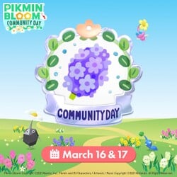 Promotional image for the March 2024 Community Day.