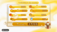 The scoreboard after completing the Collect Treasure! mission of Tropical Forest.